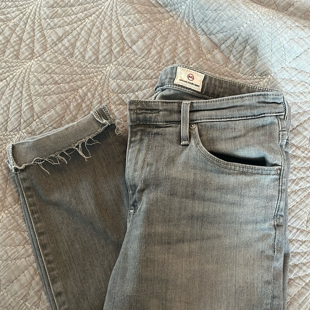 Like new AG prima ankle cigarette grey denim